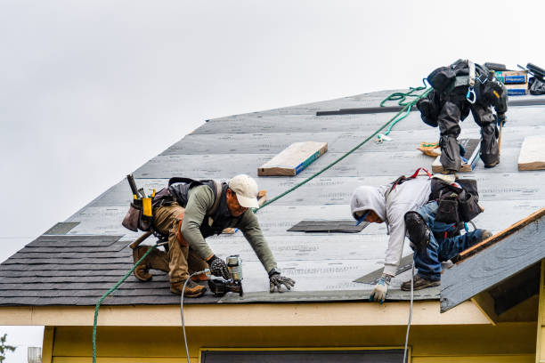 Professional Roofing technician working in Westport, MA